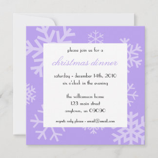 Multiple Snowflakes Christmas Invitation (Violet)