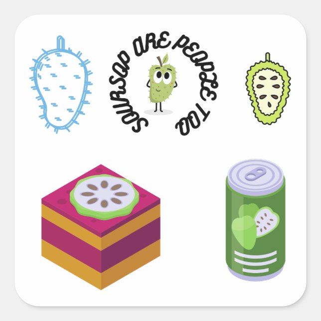 Multiple Soursop Sticker Pack (Front)