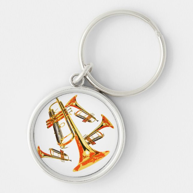 Multiple Trumpets Key Ring (Front)