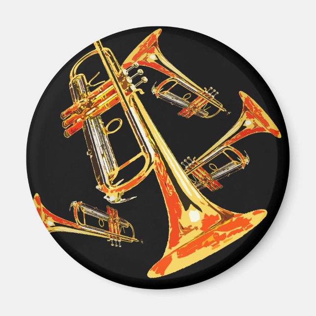 Multiple Trumpets Magnet (Front)