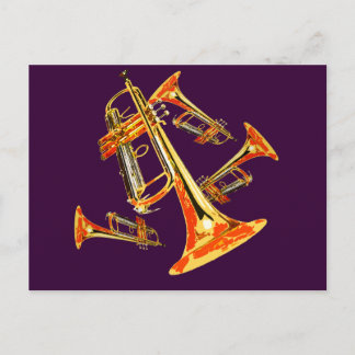 Multiple Trumpets Postcard