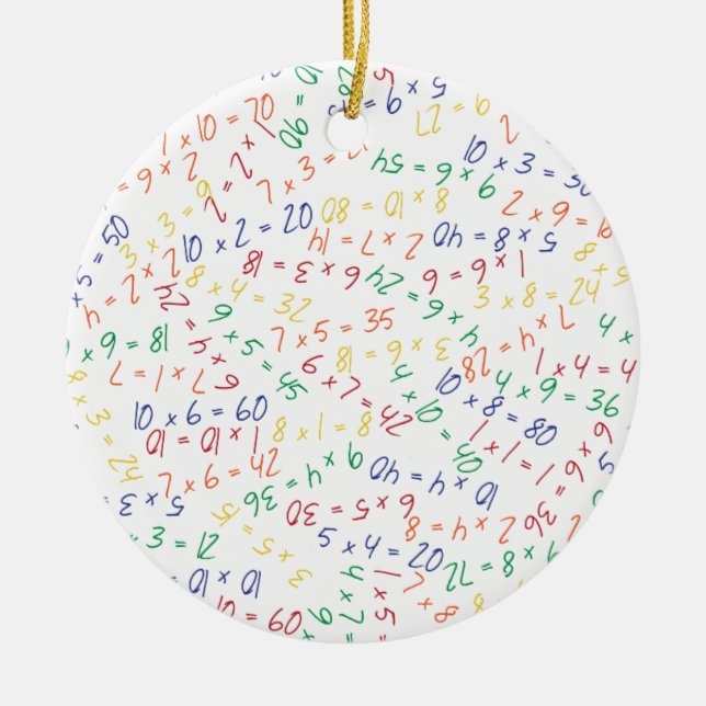 Multiplying Multiples Ceramic Tree Decoration (Front)