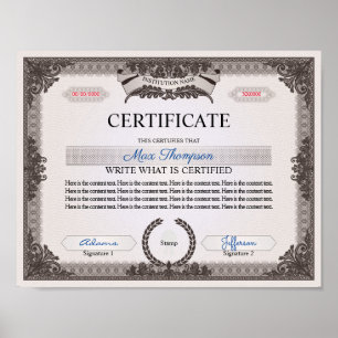 Multipurpose Certificate Poster