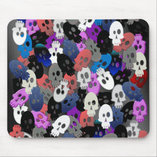 multiskull pileup mouse pad