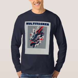 Multitasker - Abstract Retro Fluid Art  T-Shirt