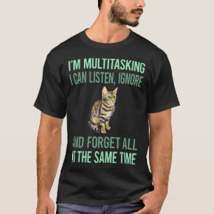 Multitasking Bengal Cat 01 T-Shirt