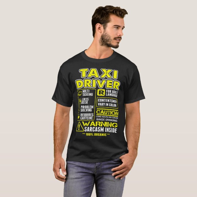 Multitasking Taxi Driver Tshirt (Front Full)