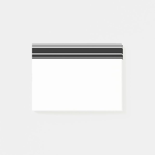 Multitudes of Uneven Black and White Stripes Post-it Notes (Front)