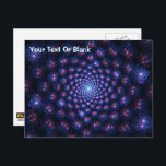 Multiverse Postcard<br><div class="desc">A purple, blue and pink fractal image; an artistic representation of the theory of multiple universes. Customise by adding your own text. You may change both the font and text colour.</div>