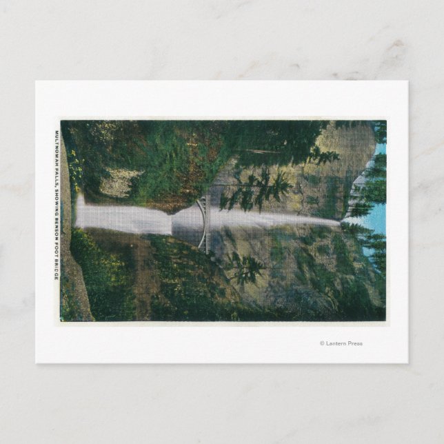 Multnomah Falls and Benson Foot Bridge 2 Postcard (Front)