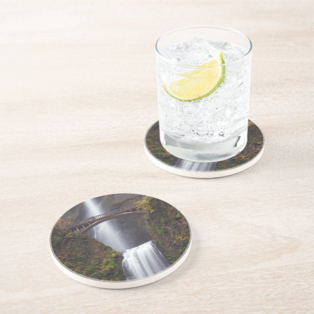 Multnomah Falls in late Autumn Coaster (Side)