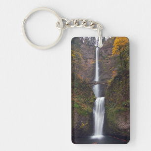 Multnomah Falls in late Autumn Key Ring
