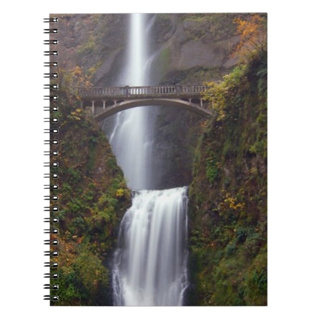 Multnomah Falls in late Autumn Spiral Notebook (Front)
