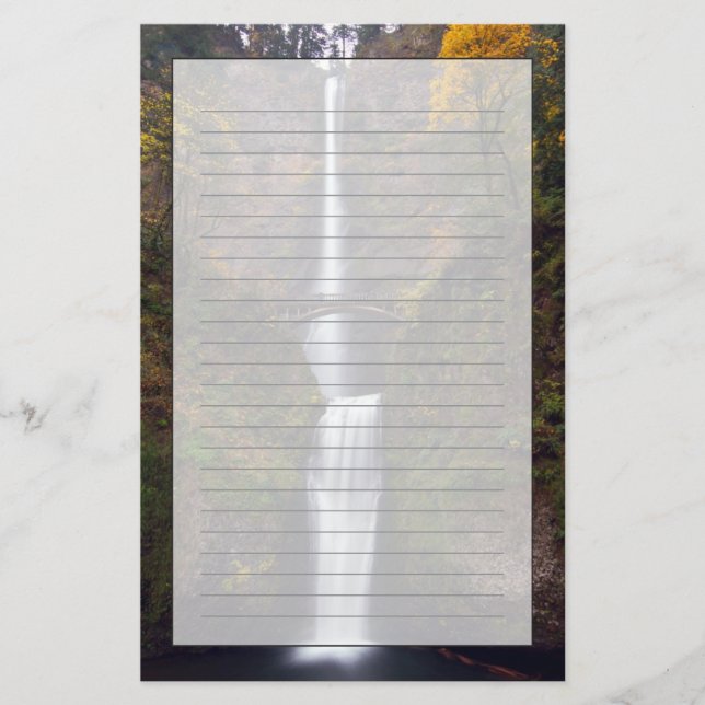 Multnomah Falls in late Autumn Stationery (Front)