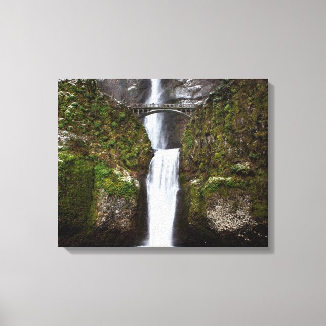 Multnomah Falls in the Columbia Gorge Canvas Print (Front)