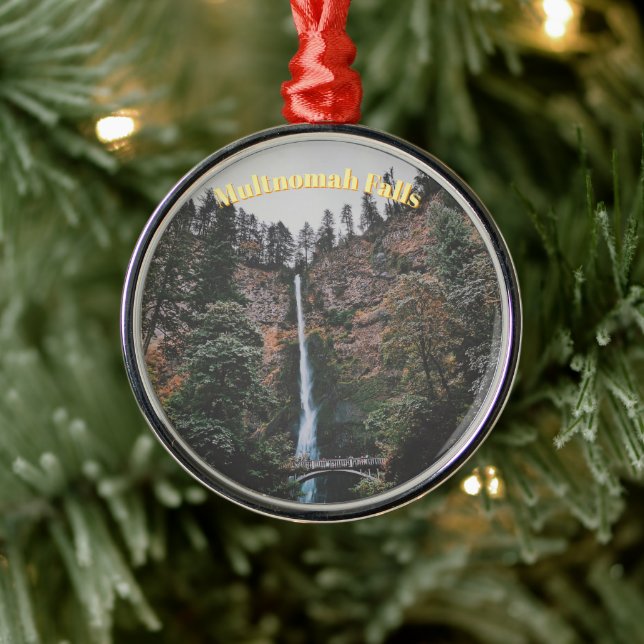 Multnomah Falls Metal Tree Decoration (Tree)
