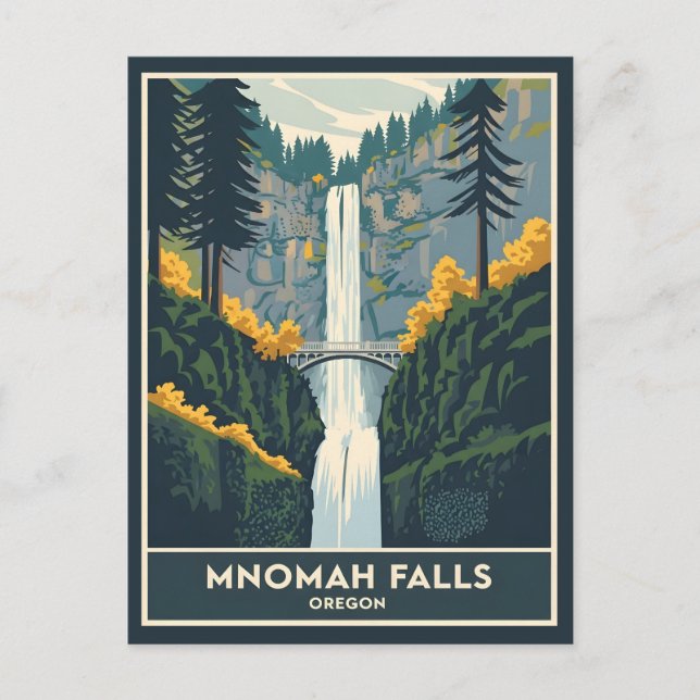 Multnomah Falls Oregon Postcard (Front)