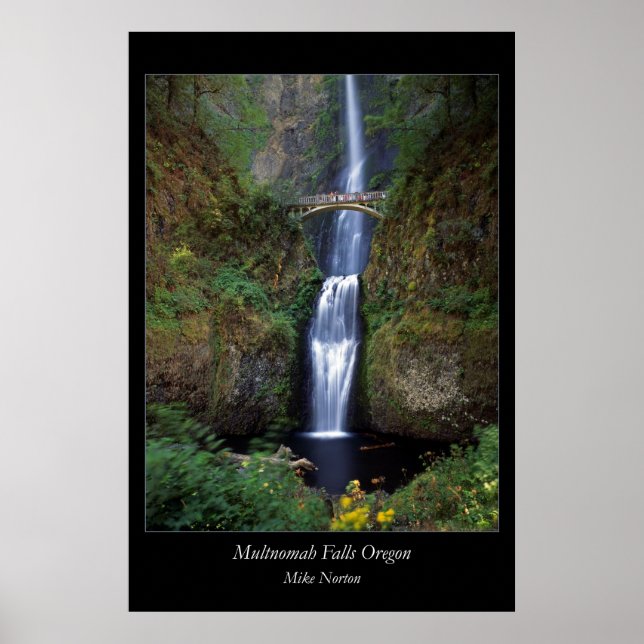 Multnomah Falls Oregon Poster (Front)