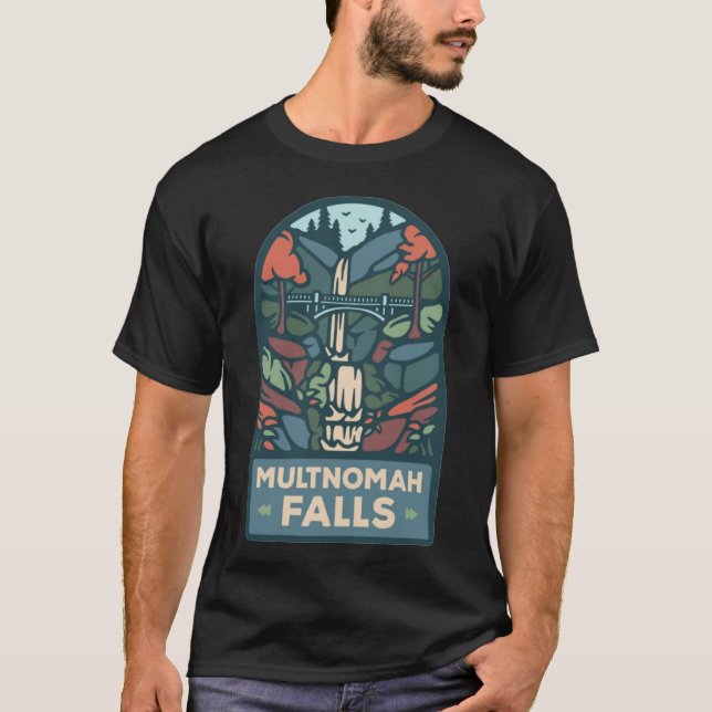 MULTNOMAH FALLS OREGON  T-Shirt (Front)