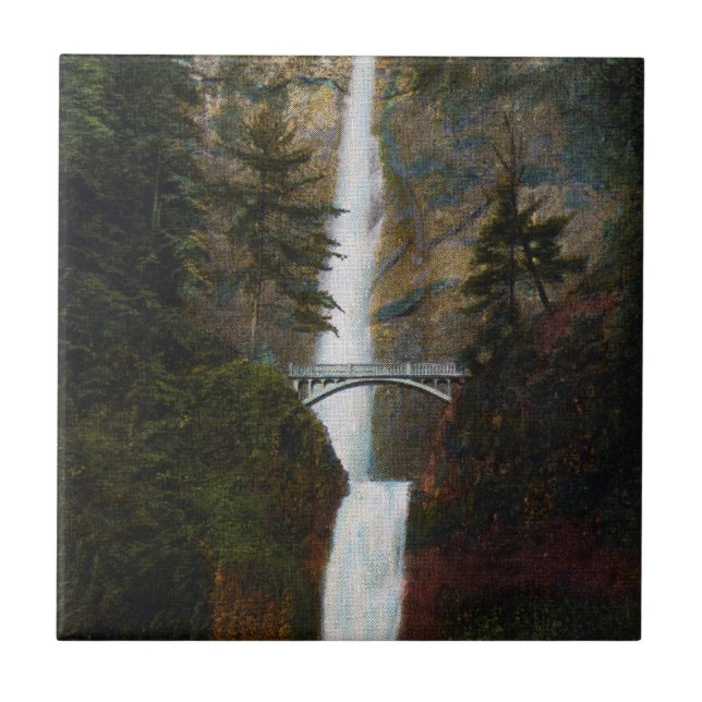 Multnomah Falls Oregon Tile (Front)