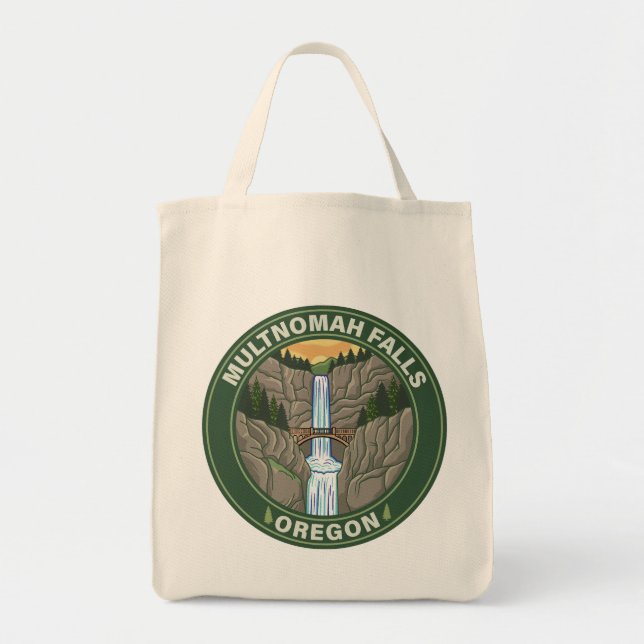 Multnomah Falls Oregon Tote Bag (Front)