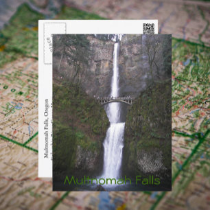 Multnomah Falls, Oregon Travel Photo Postcard