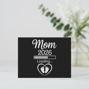 Mum 2026 Loading Dad Pregnancy Announcement Baby Postcard