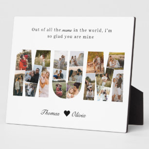 Mum 20 Photo Collage Gift for Mother's Day Poster Plaque