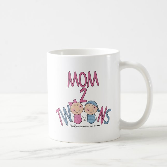 Mum 2 Twins Boy and Girl Coffee Mug (Right)