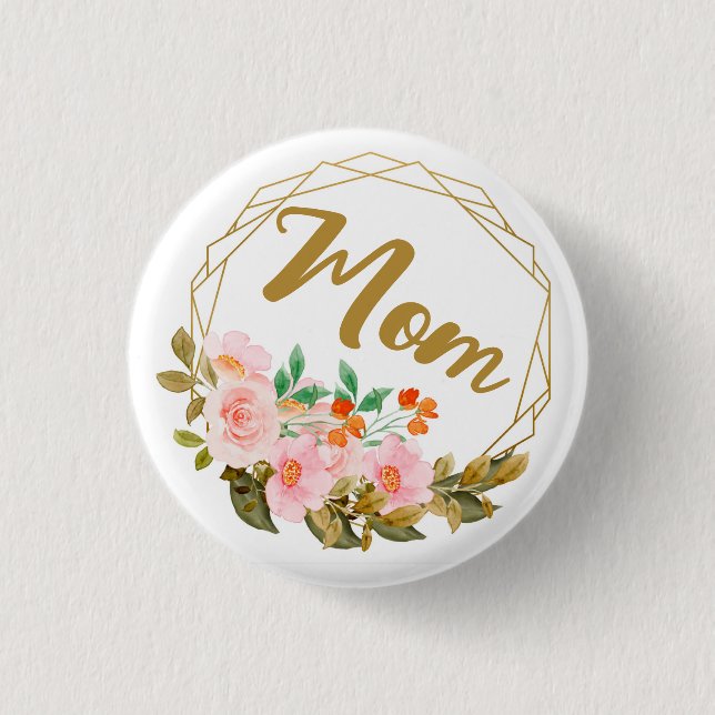 Mum 3 Cm Round Badge (Front)