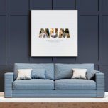Mum 3 photo modern elegant black cream mothers day canvas print<br><div class="desc">Mum 3 photo modern typography gift. Ideal for contemporary elegant mothers day,  birthdays or Christmas gifts. Modern black and white design,  colour can be customised to suit your decor and style.</div>