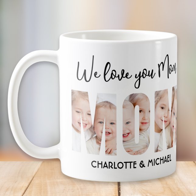 Mum 3 Photos Cutout Letters Coffee Mug (Creator Uploaded)