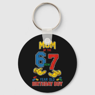 Mum 67 Meme Birthday 7 Years Old Building Blocks Key Ring