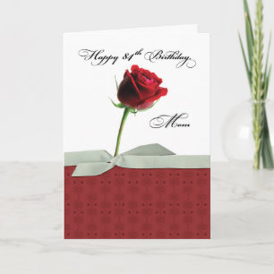 Mum 84th Birthday Red Rose Card