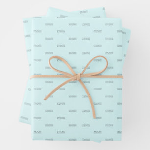 Mum Alphabet Tracing Mother's Day Gift Light Blue Wrapping Paper Sheet