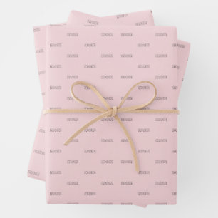 Mum Alphabet Tracing Mother's Day Gift Light Pink Wrapping Paper Sheet