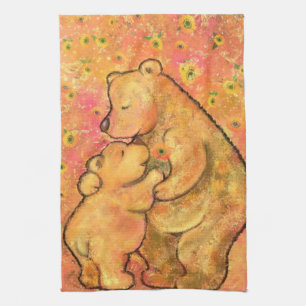 Mum and Baby Bear - Mother's Day - Hug Tea Towel