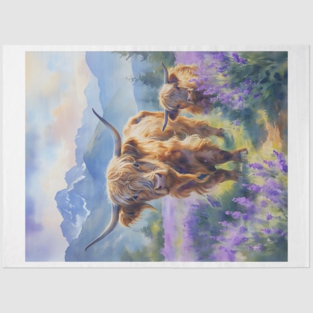 Mum and Baby Cow Tissue Paper (Front)