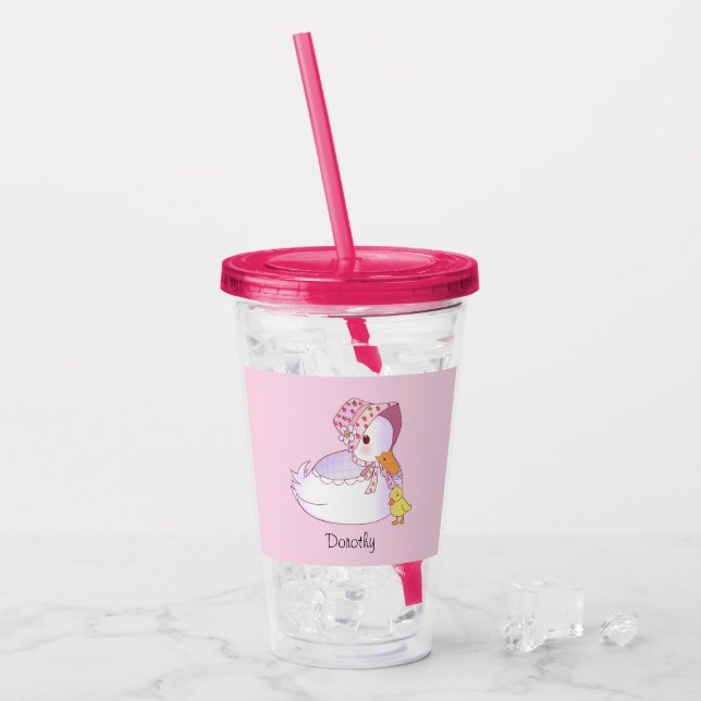 Mum And Baby Duck   Acrylic Tumbler (Front Ice)