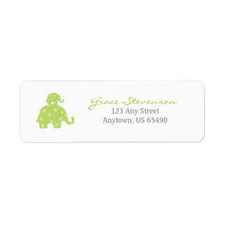 Mum and Baby Elephant Baby Labels