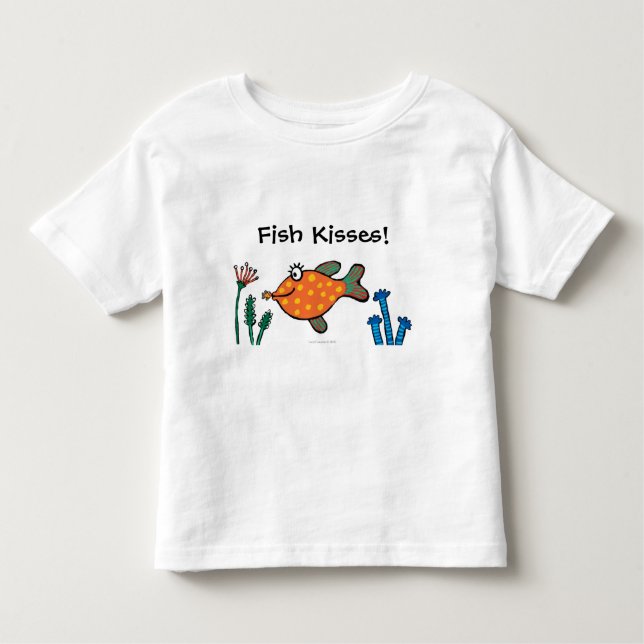 Mum and Baby Fish Kisses Toddler T-Shirt (Front)