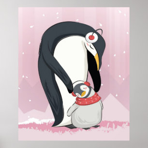 Mum And Baby Penguin Gifts For Baby Poster