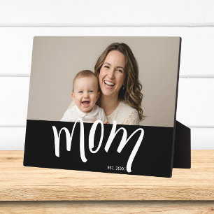 Mum and Baby Photo Custom Year Established Plaque
