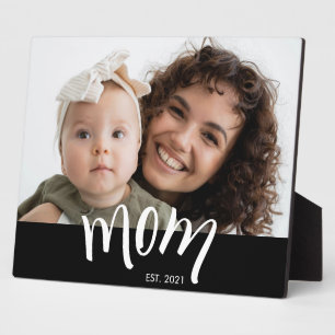 Mum and Baby Photo Custom Year Established  Plaque