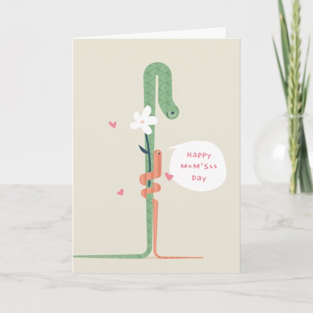 Mum and Baby Snakes Card (Front)