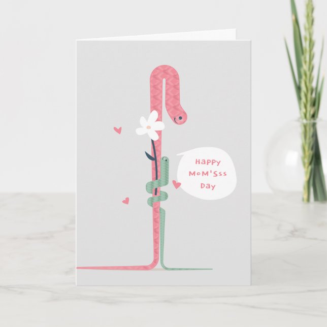 Mum and Baby Snakes Card (Front)