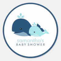 Mum and Baby Whale Baby Shower {blue}