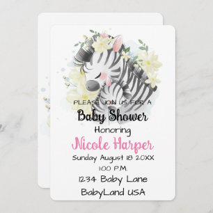 Mum and Baby Zebra Holiday Card