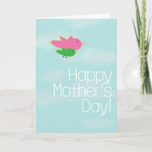 Mum and Child Birds Card