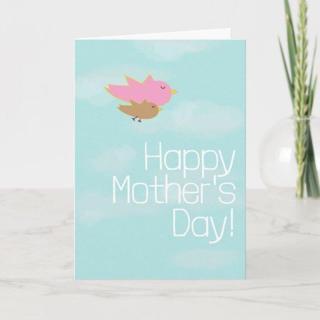 Mum and Child Birds Card (Front)